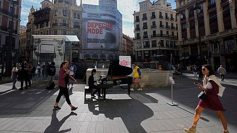 People in the street in Madrid