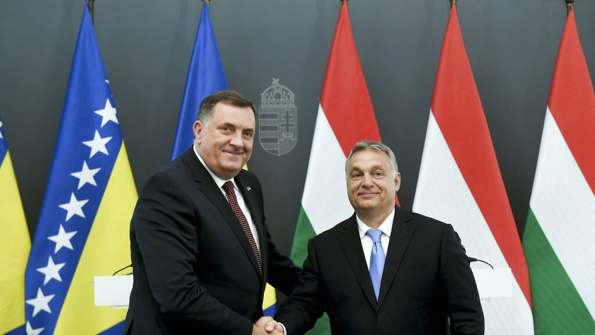 Orbán és Dodik egy 2019-es, magyarországi látogatáson