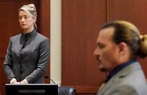 Amber Heard during the court hearings against Johnny Depp's defamation lawsuit