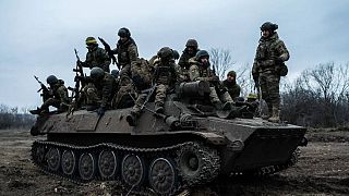 Un mezzo dell'esercito ucraino. 