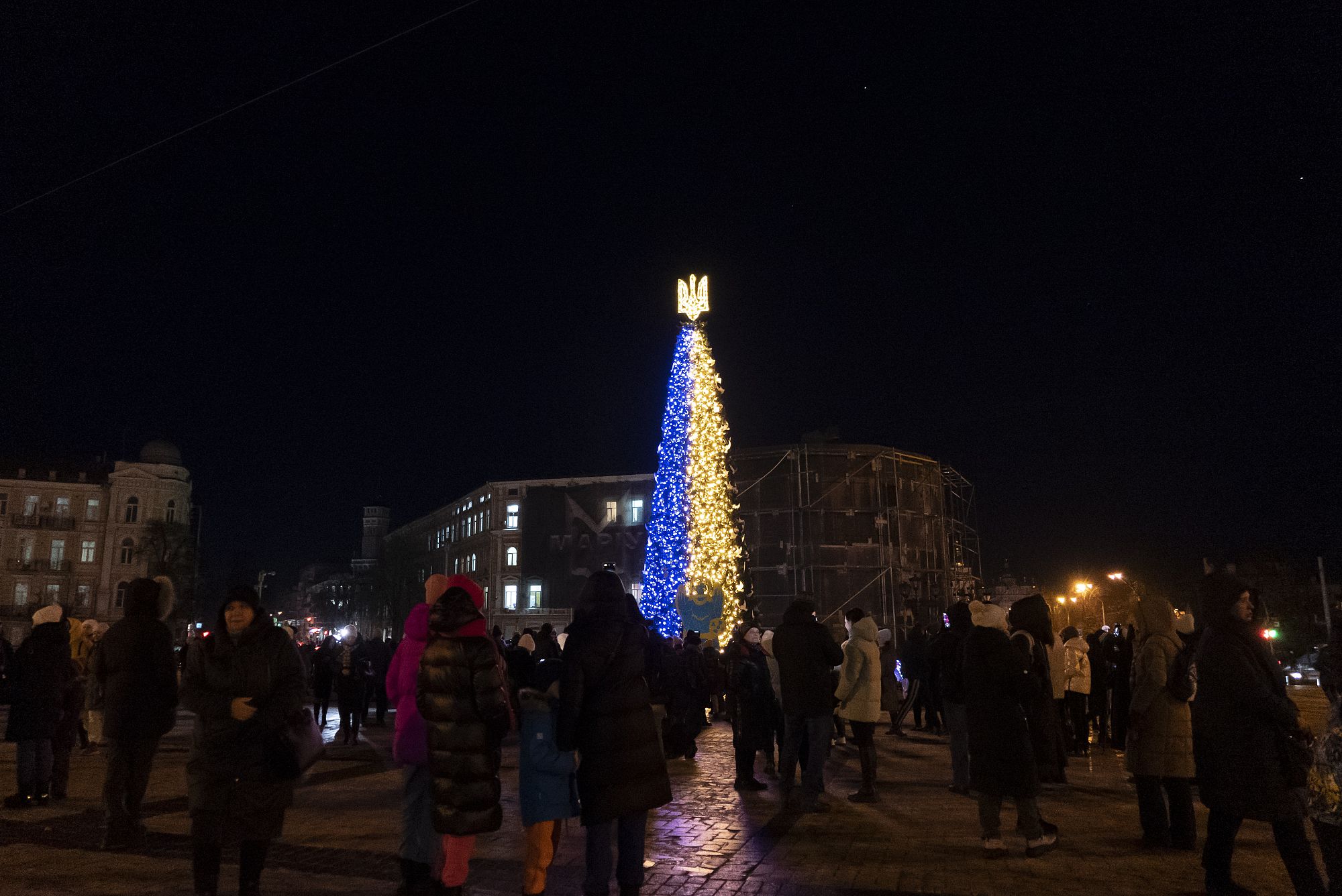 Christmas tree unveiled in Kyiv, as Ukraine refuses to let Russia 'steal'  the festive season