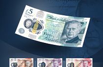 تصميم أوراق نقدية جديدة من فئة خمسة وعشرة وعشرين وخمسين جنيها استرلينيا من البوليمر التي تعرض صورة لملك بريطانيا تشارلز الثالث. 2022/12/19