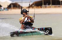Rashid Al Mansoori competing in the NEOM Beach Games in the Kingdom of Saudi Arabia