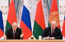 Putin und Lukaschenko in Minsk am 19. Dezember 2022