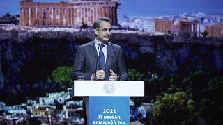 Ο πρωθυπουργός Κυριάκος Μητσοτάκης μιλάει στην εκδήλωση με θέμα «2022, η επιστροφή του ελληνικού τουρισμού» στο κέντρο πολιτισμού Ελληνικός Κόσμος