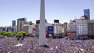 La Plaza del Obelisco de Buenos Aires, el martes 20 de diciembre de 2022