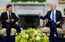 Zelenskyy com Joe Biden  na Casa Branca em setembro de 2021
