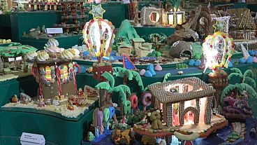 Gingerbread city displayed in London's Museum of Architecture.