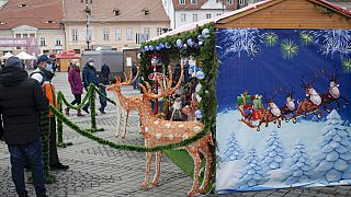 Az emberek Romániában is készülődnek a karácsonyra.