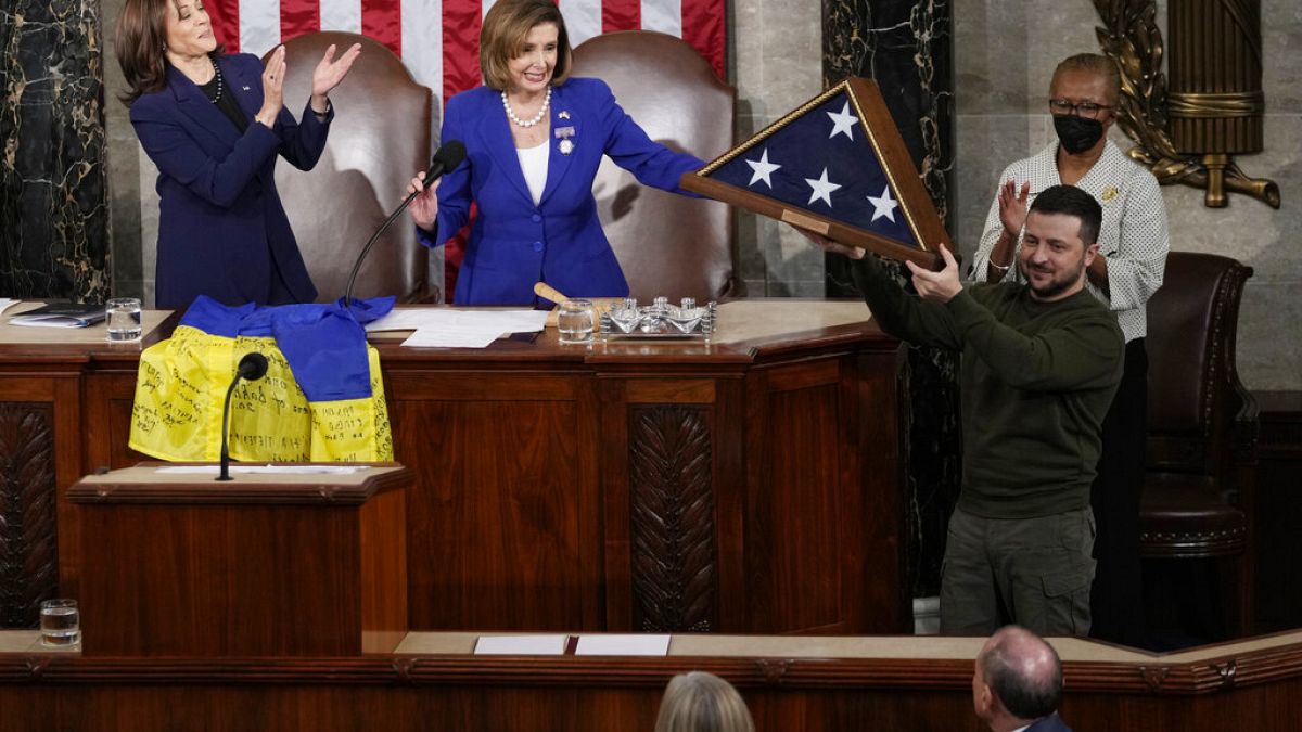 Präsident der Ukraine im US-Kongress in Washington in den USA