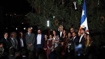 El presidente chileno Gabriel Boric en el Club Palestino de Santiago
