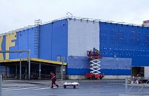 Az IKEA elhagyott áruháza Szentpéterváron. A cég márciusban vonult ki