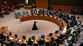 اجتماع مجلس الأمن التابع للأمم المتحدة خلال التصويت على مشروع قرار يدعو إلى إنهاء فوري للعنف في ميانمار- مقر الأمم المتحدة في نيويورك-22 ديسمير 2022