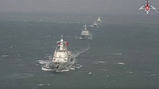 صورة نشرتها وزارة الدفاع الروسية يوم الخميس 22 ديسمبر 2022 للبحرية الصينية. 