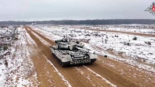 Orosz tank Belaruszban