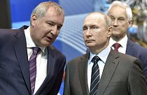 Rusya Uzay Ajansı’nın eski Başkanı Dmitry Rogozin ve Devlet Başkanı Putin 