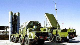An S-300 air-defense missiles launcher, left, and a S-300 missiles guidance station, right, are seen somewhere at undisclosed location in Russia in this 2001 photo.
