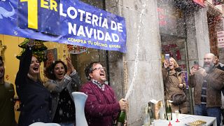 Egy nyertes ünnepel Spanyolországban