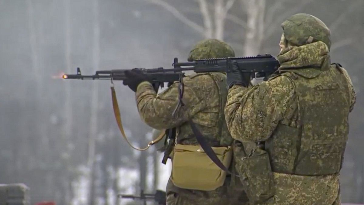 Orosz katonák belorusz kiképzésen
