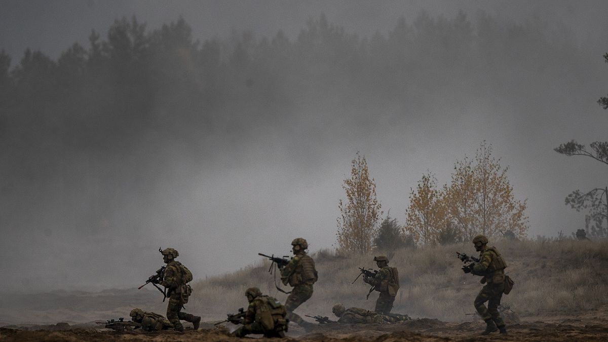 NATO hadgyakorlat Litvániában 2022 októberében