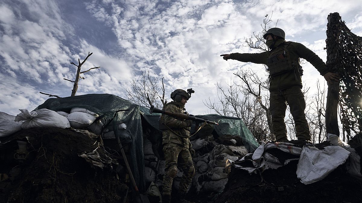 Украинские военные занимают позиции в Донецкой области. 23 декабря 2022.