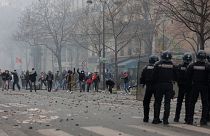 Беспорядки в районе Марэ в ходе демонстрации, организованной курдской диаспорой Парижа, 24 декабря 2022 года.