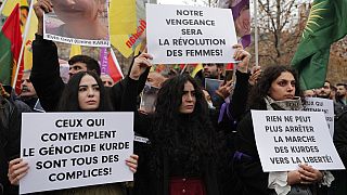 Protests following the killing of three Kurds in Paris