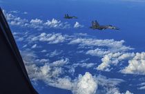 طائرات مقاتلة صينية خلال مناورات مشتركة بالقرب من تايوان في 7 أغسطس 2022.
