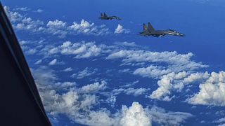 Kínai vadászgépek Tajvan légterében 2022 augusztusában