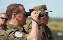  Дмитрий Медведев посещает Тоцкий военный гарнизон в Оренбургской области, 5 августа 2022 года.