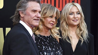 Kate Hudson with her parents, actors Goldie Hawn and Kurt Russell. Hudson said recently that hard work is more important than parentage.