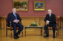 Putin e Lukashenko em São Petersburgo
