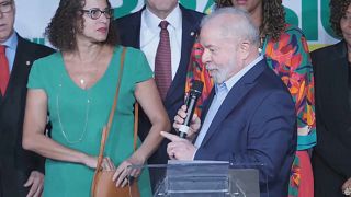 Luiz Inacio Lula da Silva megválasztott brazil elnök beszédet mond egy rendezvényen - képünk ilusztráció   
