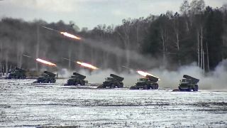 Российская военная техника в ходе совместных учений на территории Беларуси