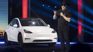 Tesla CEO Elon Musk speaks at the "Cyber Rodeo" grand opening celebration for the new $1.1 billion Tesla Giga Texas manufacturing facility in, Texas, in April 2022 