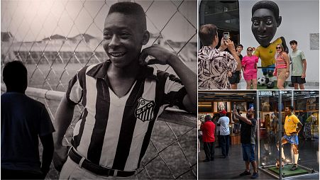 Born in the neighboring state of Minas Gerais, Pele spent almost all of his career at Santos FC.