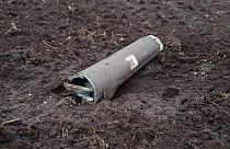 The alleged Ukrainian missile which fell along Belarusian territory 