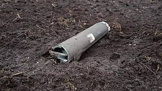Trümmerstück einer in Belarus gefundenen Rakete