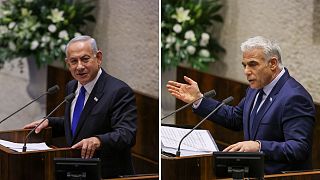 سخنرانی پایانی لاپید و سخنرانی آغازین نتانیاهو در پارلمان اسرائیل