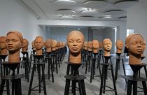 Sculptures created by French artist Prune Nourry are inspired by ancient Nigerian Ife terracotta heads.