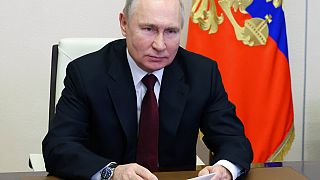 Vladímir Putin durante la videoconferencia