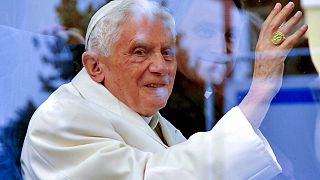 Le pape Benoît XVI lors d'une réunion pour la paix, organisée à Santa Maria degli Angeli (Italie), le 27/10/2011