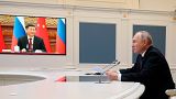 Vladimir Putin, Çin Devlet Başkanı Cinping ile videokonferans üzerinden görüştü