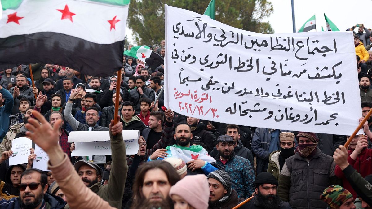 تظاهرات مخالفان دولت بشار اسد