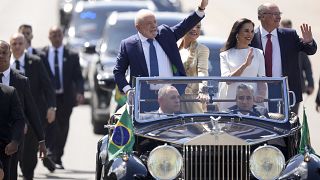 Лула да Силва направляется в президентский дворец на церемонию инаугурации, Бразилиа, 1 января 2023 г.
