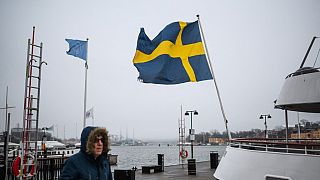 Bandeira sueca num ferry (arquivo)