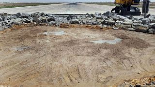 Piste de décollage de l'aéroport de Damas endommagée en juin 2022 par des frappes israéliennes