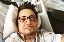 Jeremy Renner post selfie on Instagram from hospital bed  