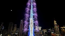 A Burj Kalifa Dubajban szilveszterkor