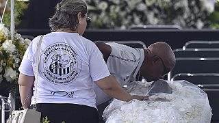 Fans mourn Pele at public viewing in Brazil stadium